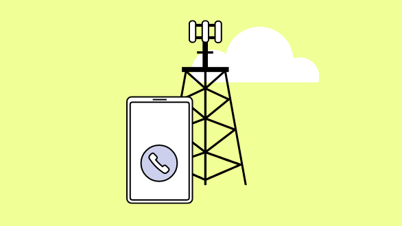 Funkturm und Smartphone